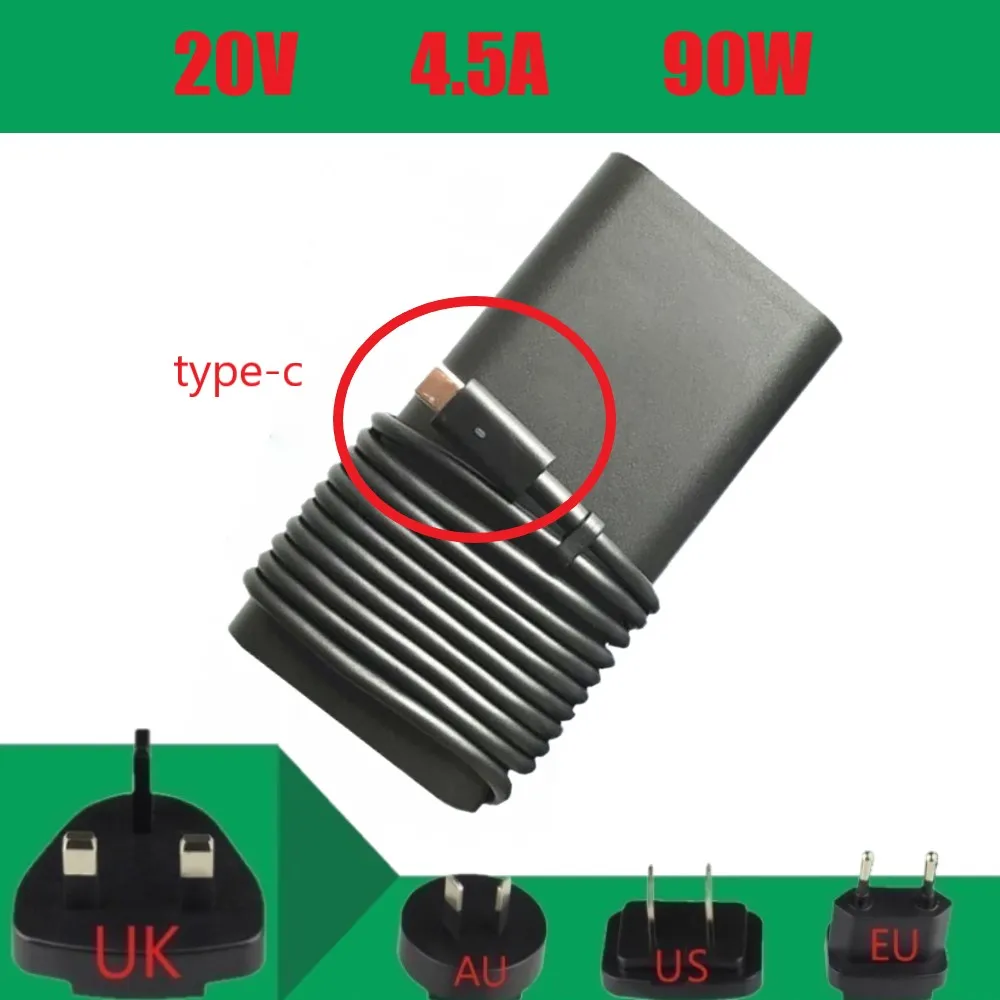 

New 20V 4.5A 90W USB Type C Power Ac Adapter Charger Laptop for Latitude 5280 5480 5580 LA90PM170 TDK33 0TDK33 Laptop Charger