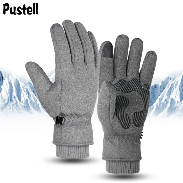 Мужские лыжные перчатки, ветрозащитные водонепроницаемые Нескользящие бархатные теплые варежки для сноуборда, снегохода, езды на мотоцикле, зимние перчатки 1