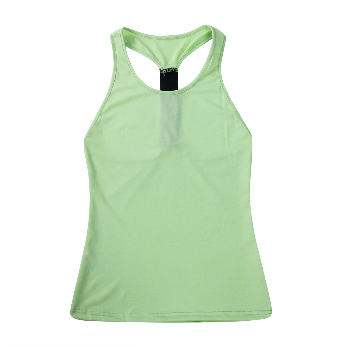 Модное женское сексуальное, с открытой спиной, бесшовное спортивное майка для тренировок, топ для фитнеса, одноцветные топы на бретелях, 7 цветов, новинка, Vestidos - Цвет: Fluorescent Green