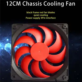 

120mm Desktop Computer Chassis Cooling Fan Quiet 3Pin 4Pin Interface D-Type Power Connector PC Case ABS Cooler Fan Radiator