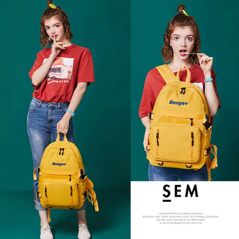 

2020 new couple style unisex backpack large capacity backpack junior high school student school bag