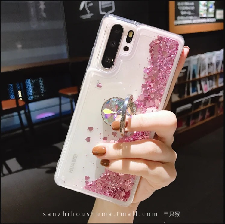 Для huawei P30 Роскошная ручная оболочка P30pro жидкий зыбучий песок Avnipa роскошная женская полная посылка P20pro мягкий кронштейн - Цвет: Розовый