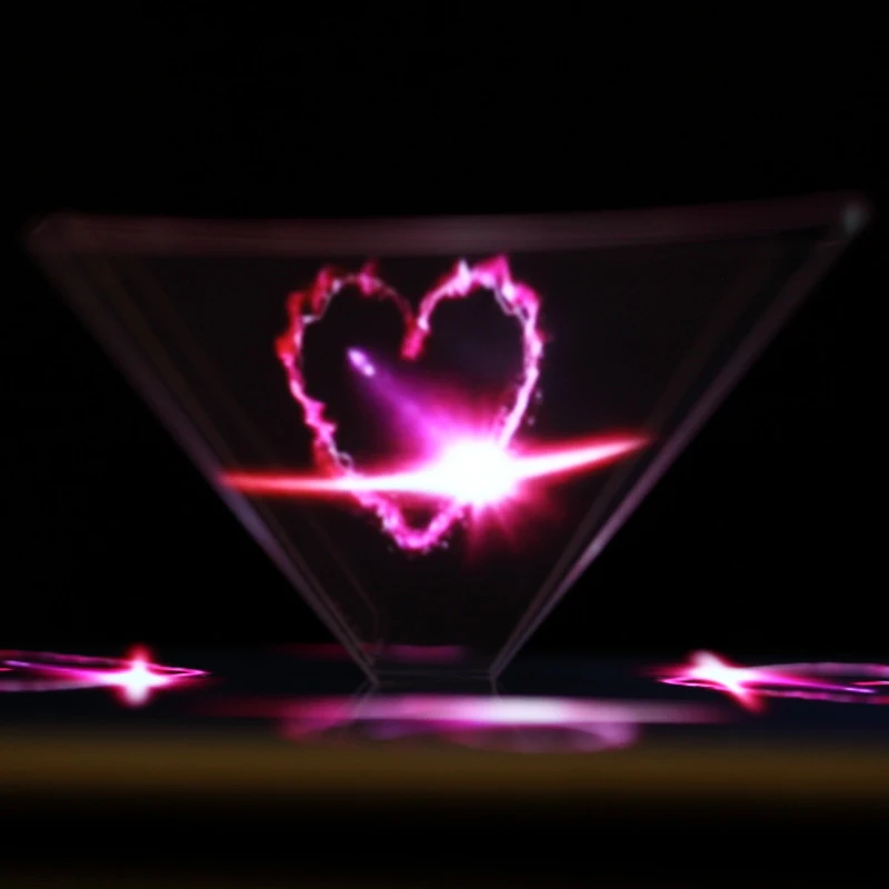 1pc Mini 3D Projector Phone Holder Hologram Pyramid Display Video Stand Universal Material Mobile Phone Accessories