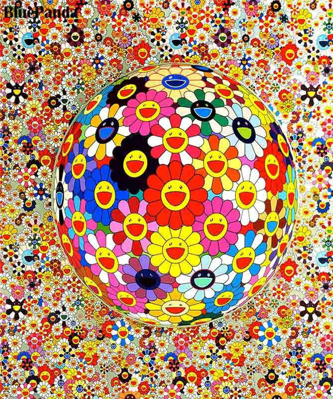 Такаши муракамиес японское Искусство Цветок Плакат Украшение картина плакат Настенная картина на холсте Печать домашний декор - Цвет: HJ1119(No Frame)