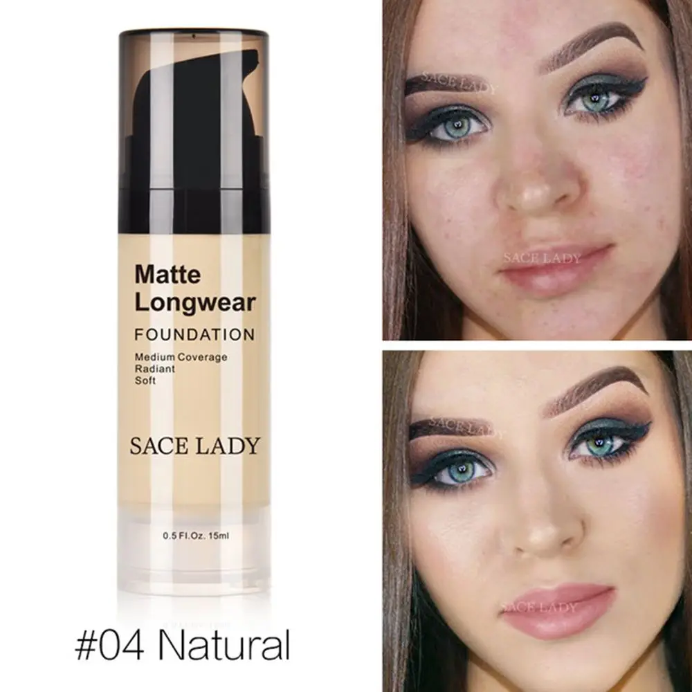04 SACE LADY 15 мл основа под макияж профессиональный Матовый жидкий консилер крем водостойкий натуральный косметический - Цвет: 04
