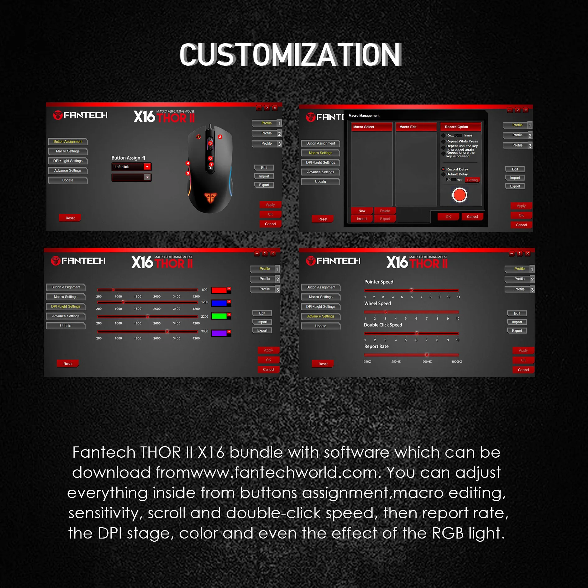 Профессиональная игровая мышь FANTECH X16, USB 4200 dpi, 6 кнопок, эргономичная RGB игровая мышь для макросъемки, для ноутбука, ПК, геймера