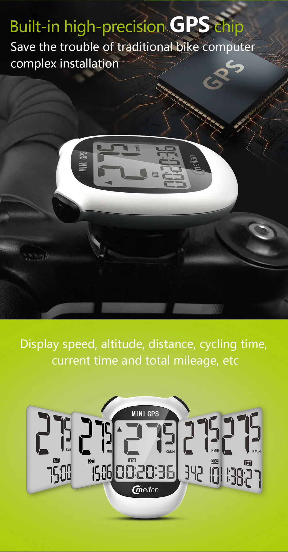 Meilan No Blue M3 gps измеритель скорости велосипеда gps велосипедный Компьютер Водонепроницаемый измеритель скорости