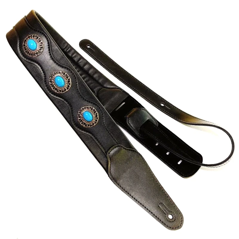 

Guitar Strap Ethnic Style Leather Adjustable Acoustic Electric Belt