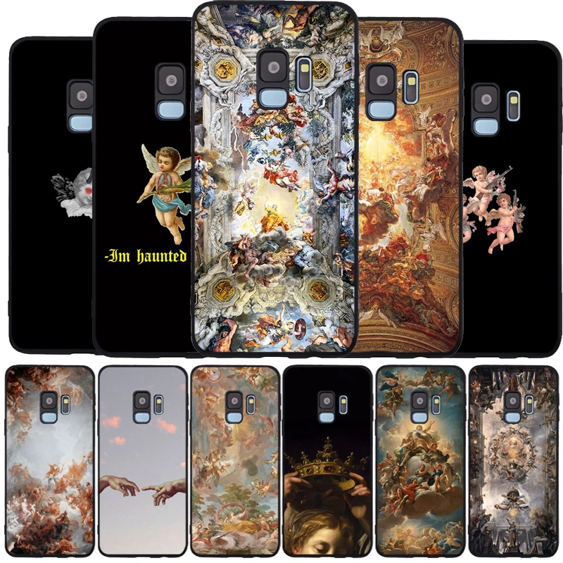 palace of versailles The Creation Adam Art Cover black TPU Phone Case For Samsung Galaxy Note 9 S6 S7 EDGE S8 S9 S10 Plus | Мобильные