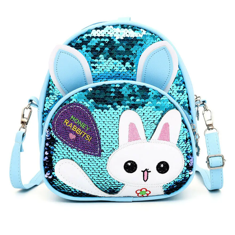 Милый детский рюкзак, сумка с рисунком, расшитая блестками, детская кошка школьная сумка для девочек, 5 цветов