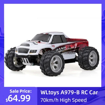 

WLtoys A979-B 1/18 70KM/H High Speed RC Car 2.4G 4WD Electric Remote Control Vehicle Big Foot RC Crawler Car RTR Toys for Kids