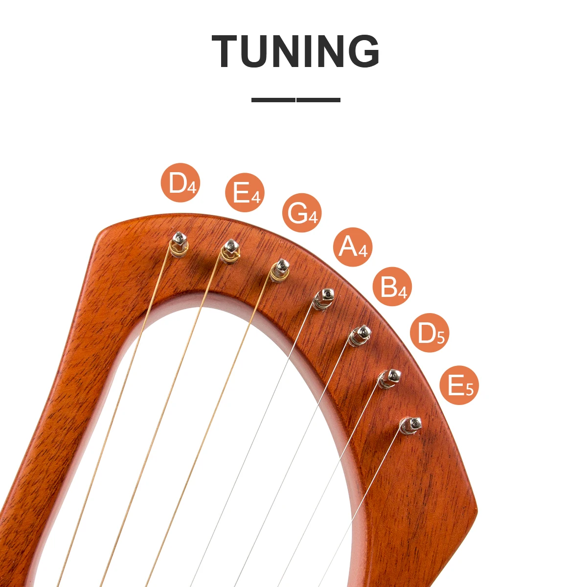 Lyre Harp 7 String Instrument Mahogany Bone Nut w/ Tuning Wrench Bag for  Beginner Music Lover Birthday Christmas Gifts|Harp| - AliExpress