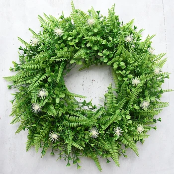 

Artificial Garland Door Decoration Persian Sea Urchin Daisy Ring Rural Grass Ring Pendant Decoration for Wedding Photo Props