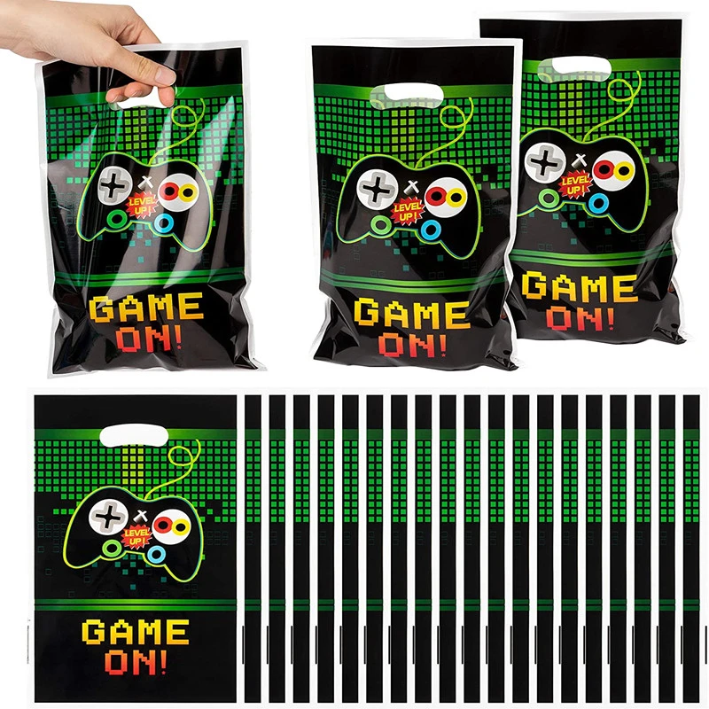 Hot Cartoon Video Game Theme Plastic Candy Loot Bag Handle Gift Bag Kids  Boys Favor Game On Birthday Party Decoration Supplies - Gift Boxes & Bags -  AliExpress