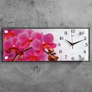 

Wall Clock-painting, Series: flowers, "branch of Pink Orchids", 50x20 cm 1271671
