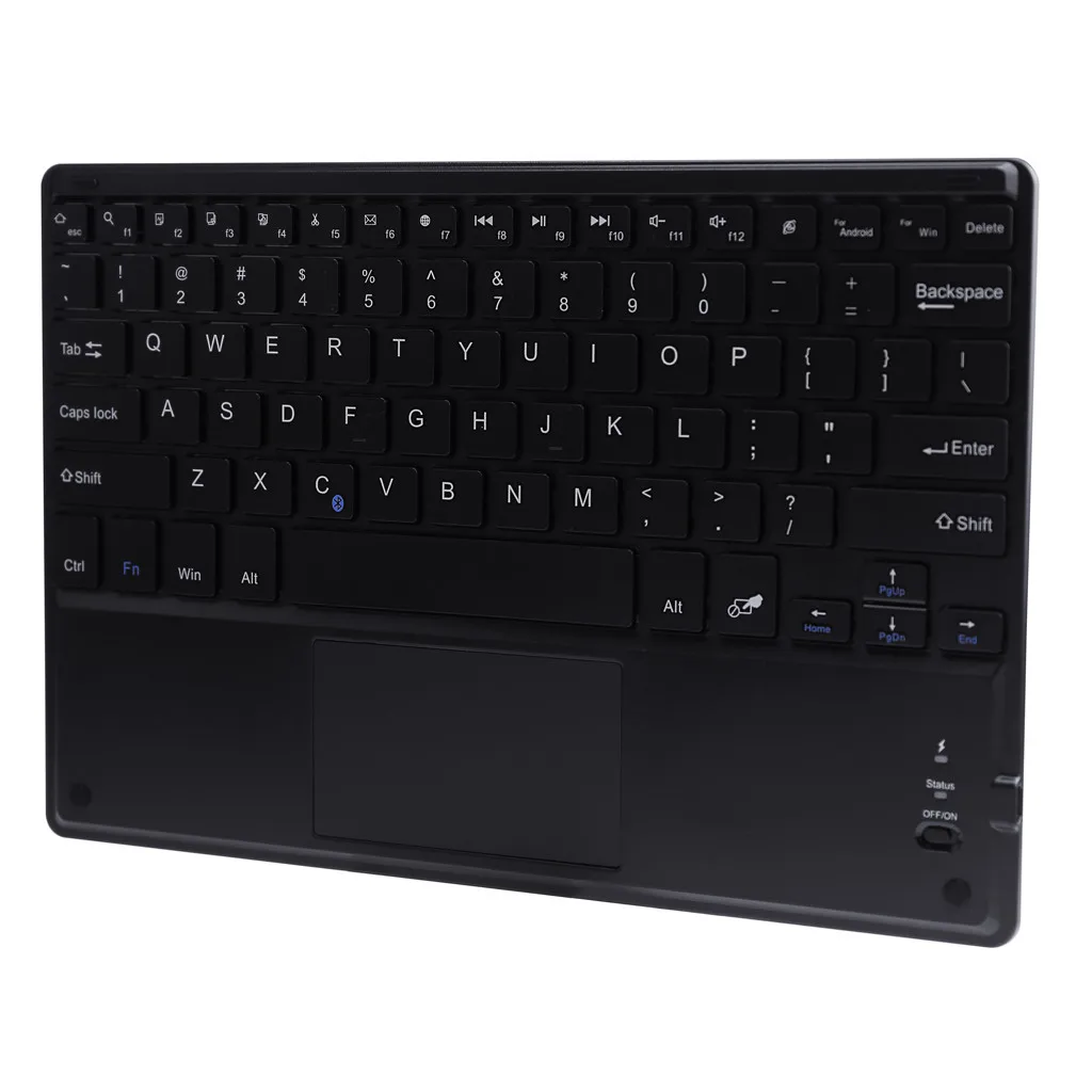 Ouhaobin 10Inch Wireless Mini Bluetooth3.0 Keyboard Touchpad for Android for Windows for Smartphones for Tablets at Home Office