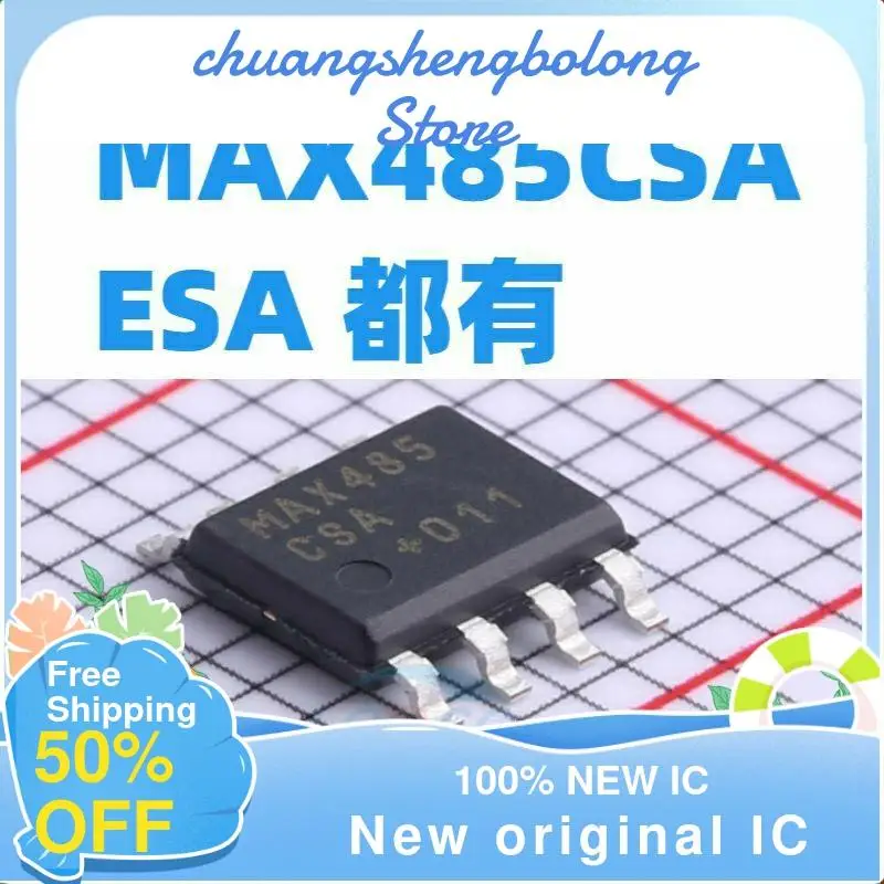 

20 шт. MAX485CSA/MAX485ESA + T SOIC-8 RS422/RS485 новый оригинальный IC