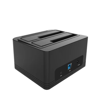 

Aluminum Hard Disk External Case HDD Docking Station USB 3.0 To SATA Case Dual For 2.5 3.5 HDD/SSD Duplicator Clone Function