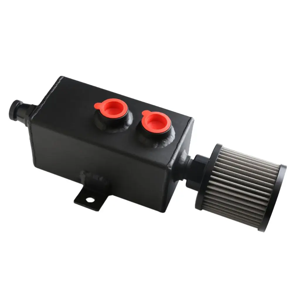 Universal Aluminum Oil Catch Can Polish Baffled Reservoir Tank with Breather Filter 160*80*80mm | Автомобили и мотоциклы