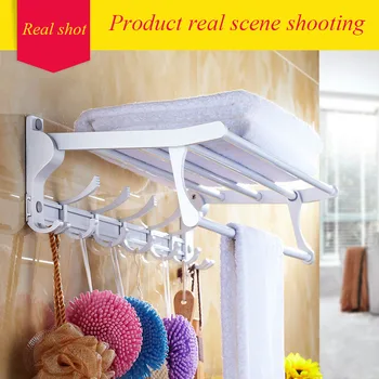 

Bathroom Towel Holder Stainless Steel Bathroom Organizer Wall Mounted Towel Rack Home Hotel Wall Shelf Hardware Accessories