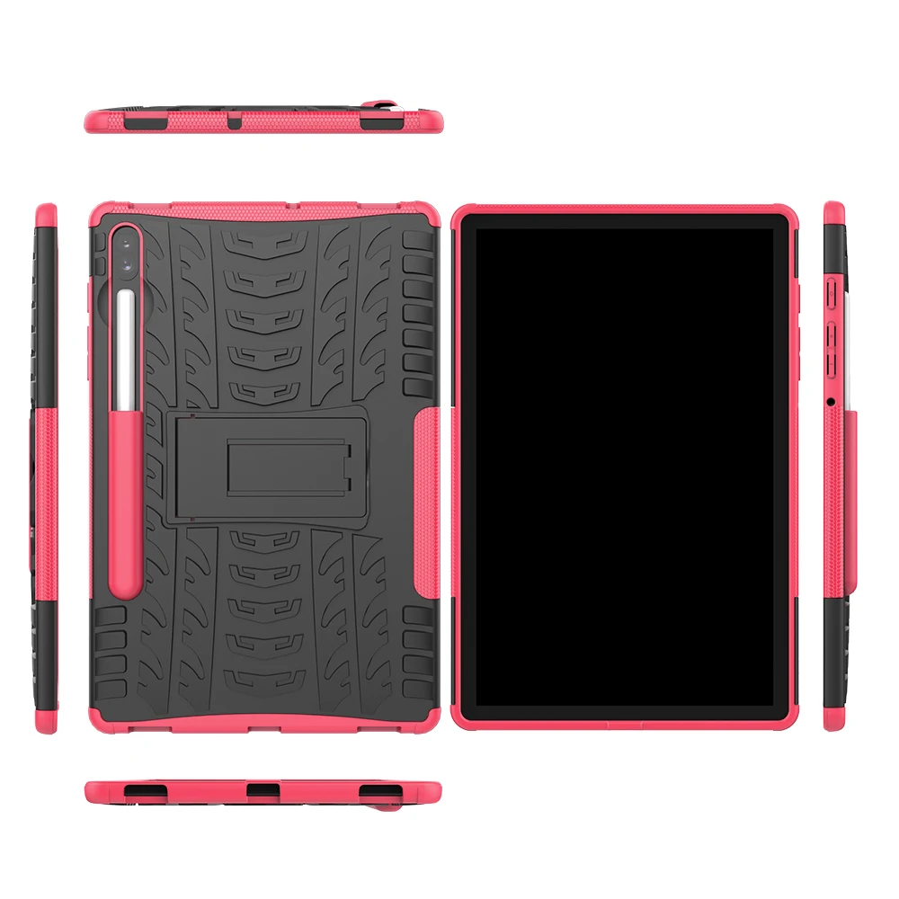 rose Чехол для планшета для samsung Galaxy Tab S6 10,5 SM-T865 SM-T860 безопасный противоударный сверхпрочный силиконовый Жесткий держатель - Цвет: rose