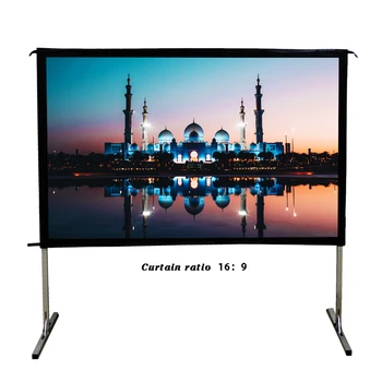 

16:9 Home Cimena Screen Front Fast Fold Portable Projection Screen Outdoor or Indoor Foldable Projector Screen 120 inch