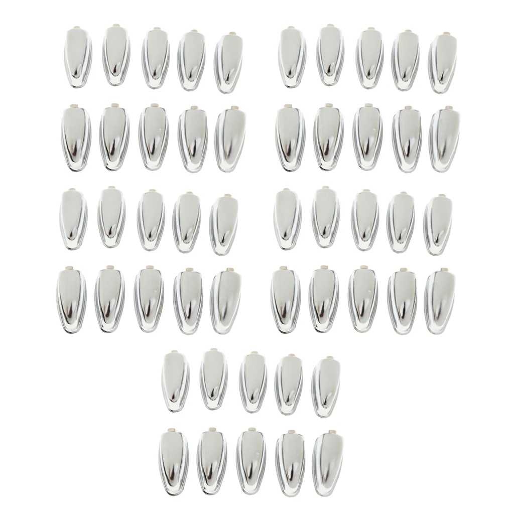MagiDeal 50pcs Percussion Drum Set Lugs Silver Hardware DIY for Drum Player