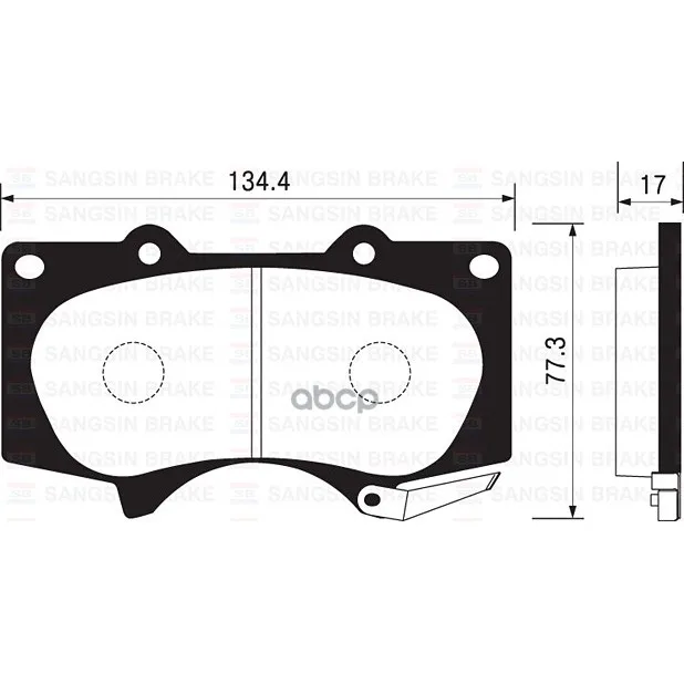 Колодки Тормозные Toyota Lc 120 4.0/3.0d/Mitsubishi Pajero 06 Передние Sangsin Brake Sp2033 Sangsin brake арт. SP2033