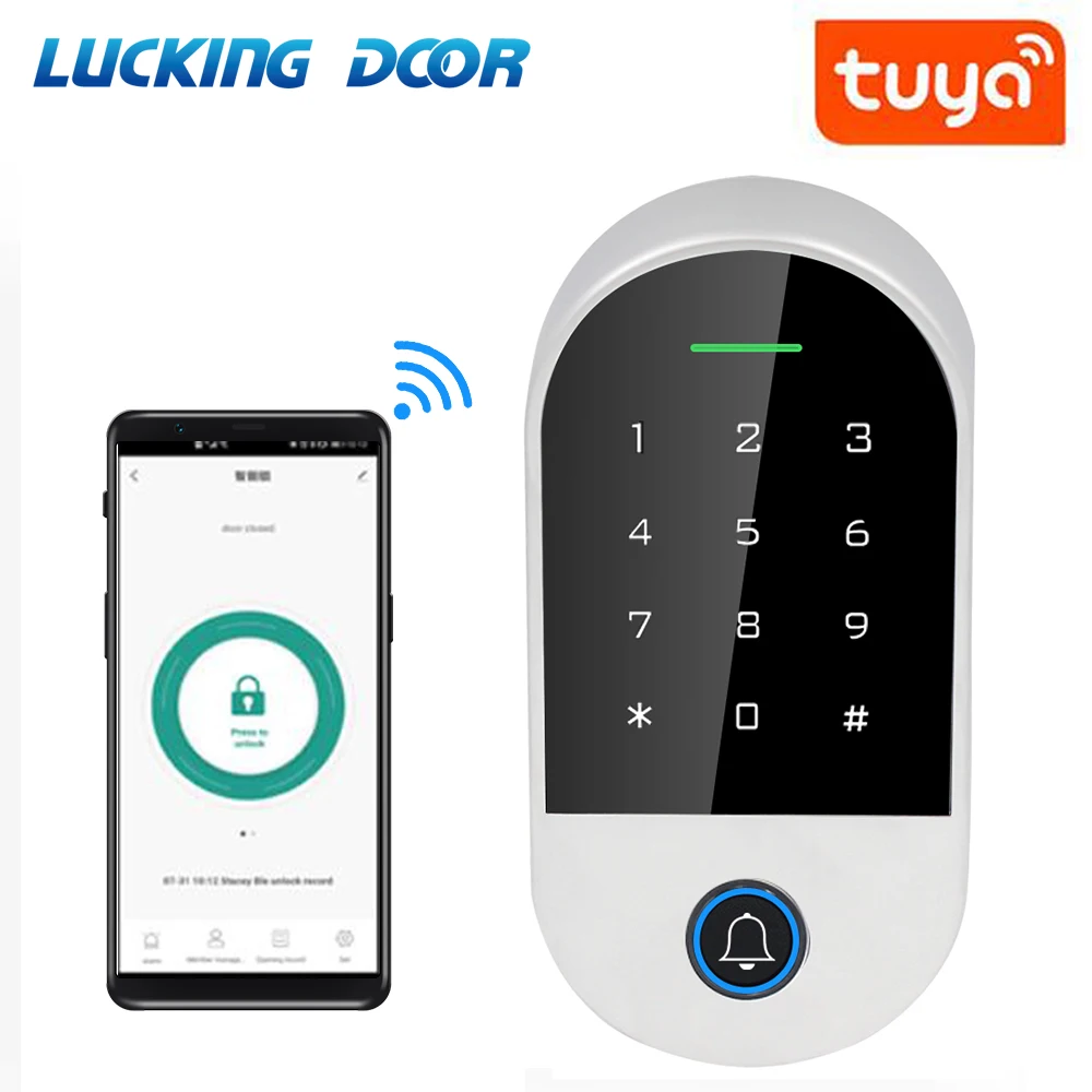 tuya-bluetooth-standalone-access-control-touch-screen-keypad-rfid-125khz-access-controler-smart-door-lock-1000-user-waterproof