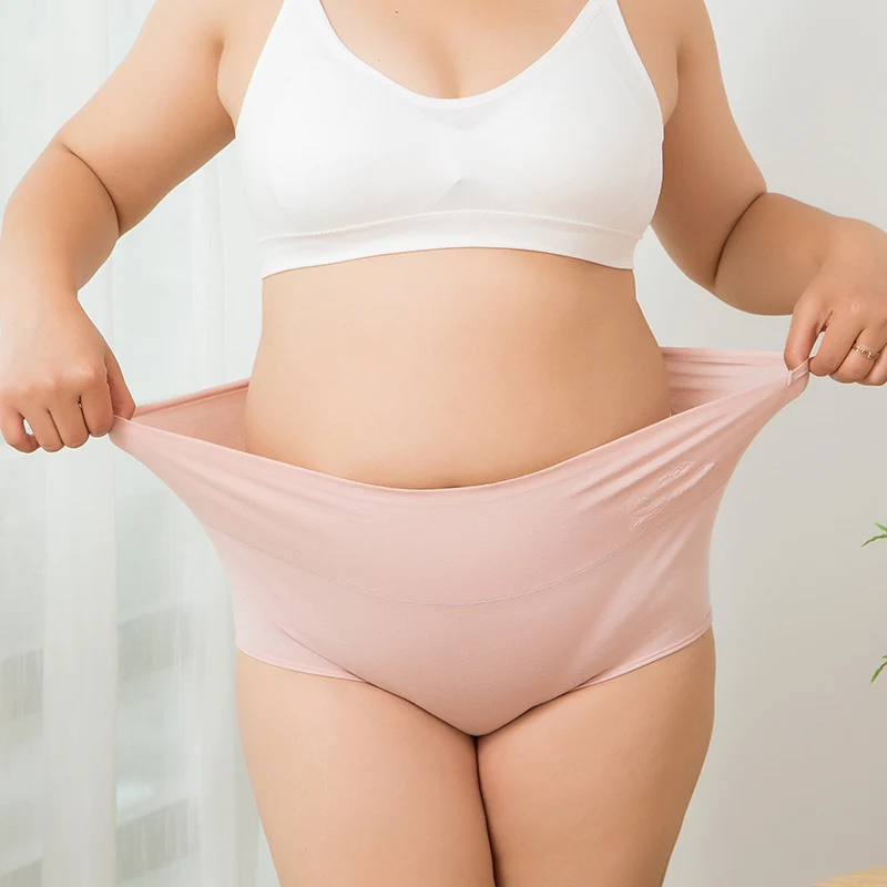 LANGSHA большие размеры 5XL 4 шт./лот Трусики с высокой талией женское дышащее Мягкое