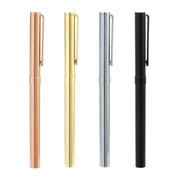 

Roller Pens Gift Set,Rollerball Metal Pens Gel Caps,Fine Point Black Gel Ink Cap Pens Rose Gold Office Decor(4 Pack)