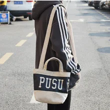 Сумка на плечо новая стильная парусиновая молодежная сумка Harajuku в Корейском стиле Большая маленькая многофункциональная сумка