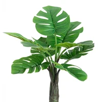 Palma tropicale plastica artificiale piante finte albero Monstera falso tartaruga foglia casa giardino camera arredamento ufficio senza Bonsai in vaso