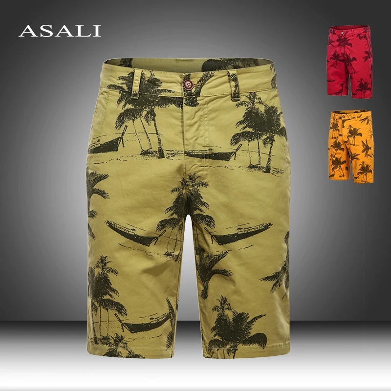 Pantalones cortos de playa para hombre, Shorts informales con estampado de Color sólido, hasta la rodilla, de camuflaje, ropa de verano, 2021