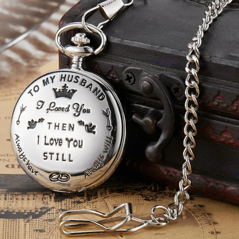 

Gorben Fashion Casual Silver/Gold/Black Roman Digital Quartz Pocket Watches Pendant Necklace Chain FOB Watch Gifts For Husband