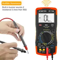BT-770M Digital Multimeter TRMS 6000 Counts Auto/Manual Tester for AC/DC Volt/Amp, Ohm Capacitance Frequency Continuity NCV 2