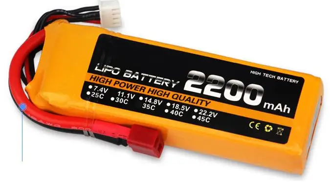 Модель батареи самолета 45c 2-6s 7,4-22,2 v 2200mah батарея самолета Модель самолета батарея аэромодельный литий-полимерный аккумулятор