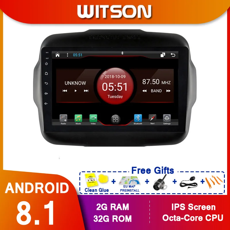 WITSON 10 2 &quotFULL HD сенсорный экран Android Восьмиядерный Автомобильный GPS мультимедийный