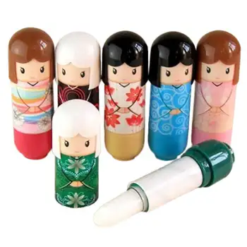 

1PC Moisture Lip Balm Long-Lasting Kimono doll Lipstick Natural Plant Long Lasting Moisturizing Lipstick Anti Aging