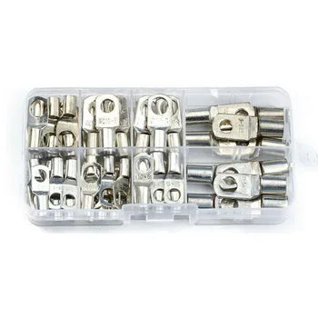 

Starter Cable Tinned Electrical Durable Wire Ring Heat Shrink Tubing Copper Crimped Lug Terminal Set Adapter Insulated Tool
