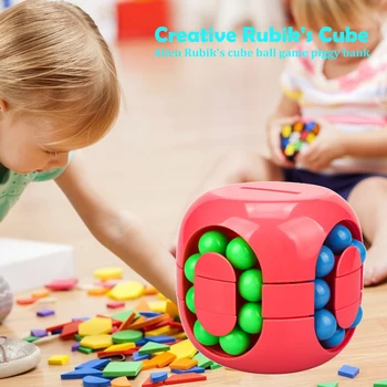 

Child Money Storage Hamburg Cube Exercise Judgment and Discrimination 3D Puzzle Piggy Bank Kids Stress Relief Toys