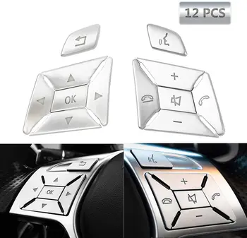 

For Mercedes Benz E Class C G W204 Steering Wheel Button Repair Kit Silver
