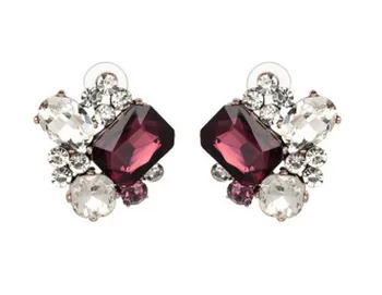 

2pair/lots fashion diamond crystal lady's earings up-market gift free shipping 6.3y