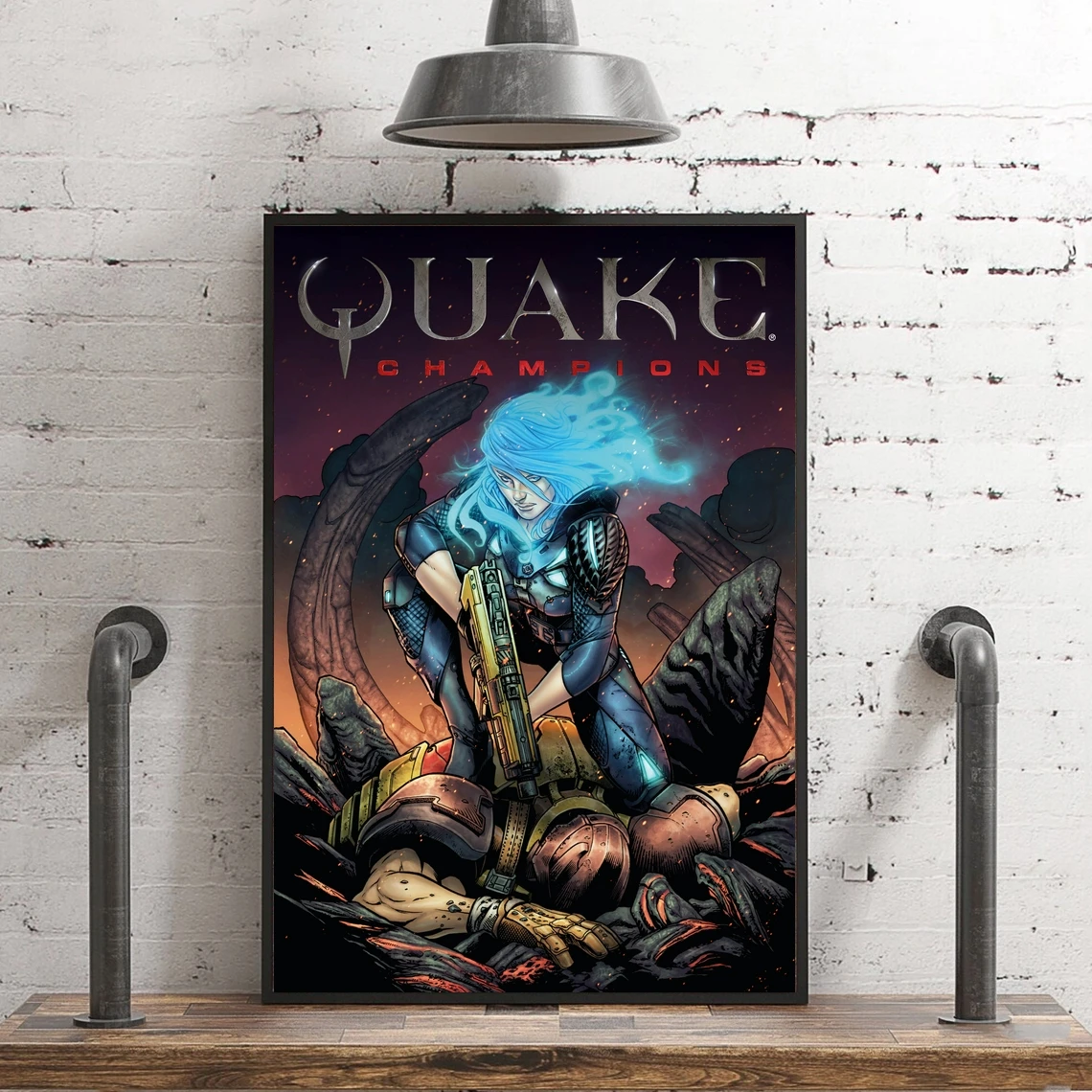 Quake Champions Ideo Game Poster Pc,Ps4, Esclusivo Gioco Di Ruolo Rpg Canvas Poster Personalizzato Opera D'Arte Alternativa Regalo