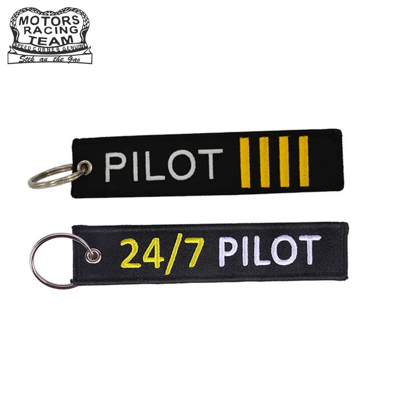 Ярлык для багажа CLELO Flight Pilot с вышивкой ярлык путешествий кольцом ключей брелок