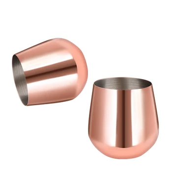 

530ml Red Wine Cup with NO Goblet Copper Plating Stainless Steel Anti-rust 20oz Martini Glasses