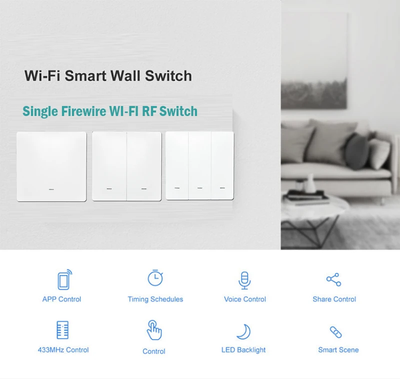 Ewelink D1UK Wi-Fi настенный сенсорный выключатель 1/2/3 без нейтральный провод требуется переключатели умный отдельный провод настенный выключатель работает с Amazon Alexa
