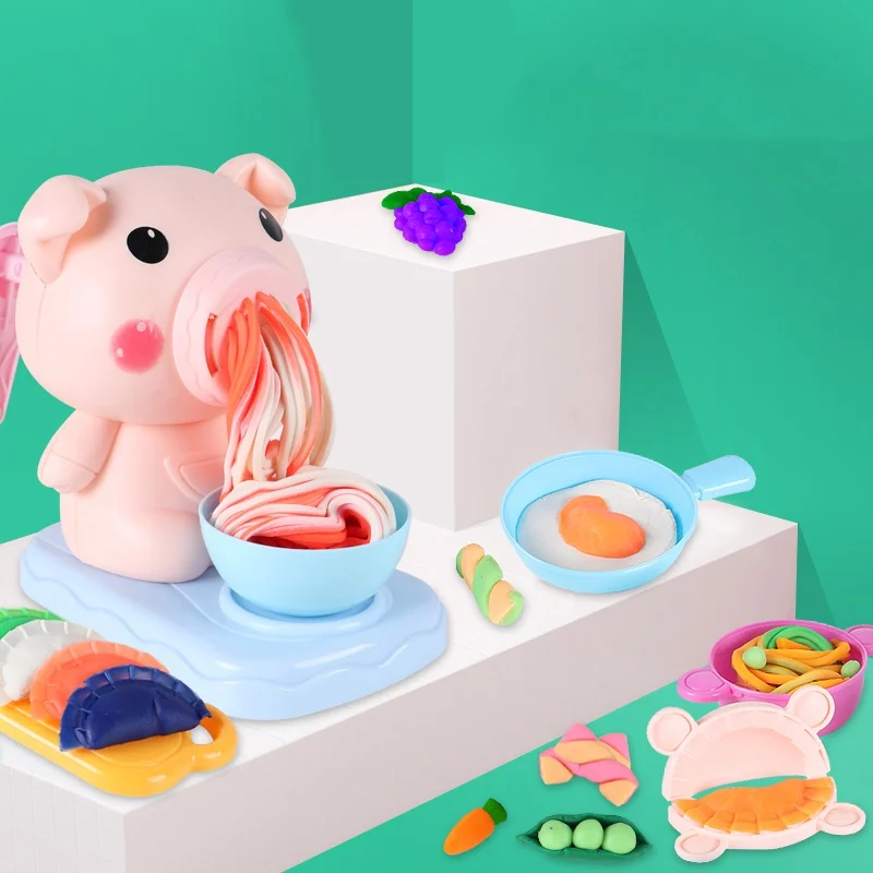 Дети DIY мягкий пластилин моделирование свинья лапша машина плесень Играть Игрушка забавное моделирование глина Тесто игровой набор детские игрушки