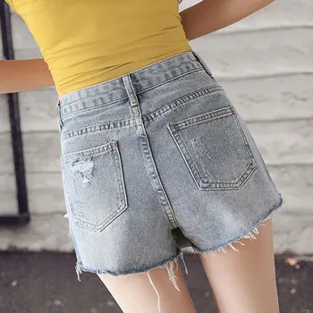 

Women Denim Skirt Shorts 2020 Summer New Anti-running Irregular high Waist Single Breasted Skirt Female Fringed Skirts Shorts
