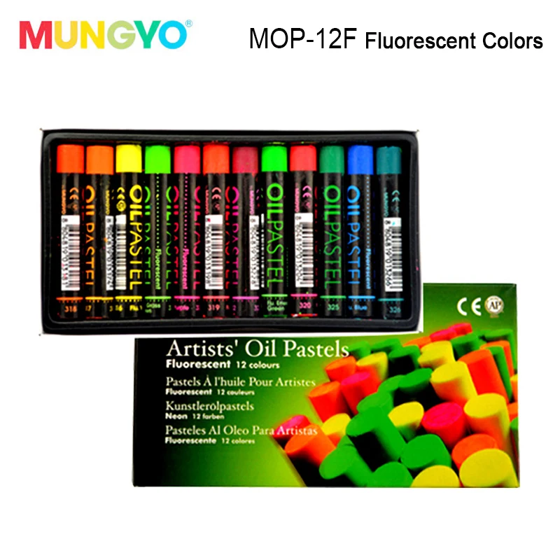 MUNGYO MOP-MF series Gallary Artists Oil pastels 12/24 Metallic and fluorescent color Oil paint ART drawing supplies